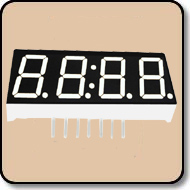 7 Segment LED - Four Digit White 0.28 Inch (7.0mm) Cathode