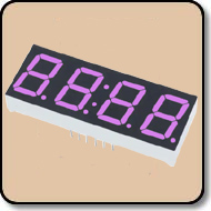 Purple Four Digit - 0.56 Inch (Cathode) Separate PIN for Colon