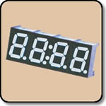 White Four Digit - 0.56 Inch (Cathode) Separate PIN for Colon