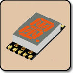 SMD Alpha Numeric Orange LED Gray Background -  0.56 Inch (14.20mm) Cathode