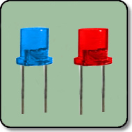 3mm Flat Top Bicolor Two PIN LED - Blue & Red
