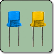 5mm Flat Top Bicolor Two PIN LED - Blue & Yellow
