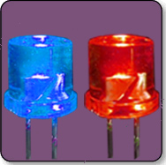 3mm Flat Top Bicolor Two PIN LED - Blue & Red
