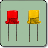 3mm Flat Top Bicolor (2) Leaded LED - Red & Yellow