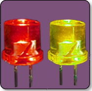 5mm Flat Top Bicolor (2) Leaded LED - Red & Yellow