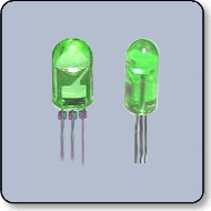 5mm Oval LED - Super Green Lamp