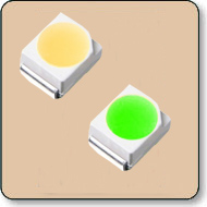 Warm White Bicolor PLCC SMD LED - Warm White & Green