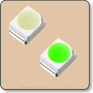 Bicolor White PLCC SMD LED - White & Green