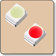 Bicolor White PLCC SMD LED - White & Red