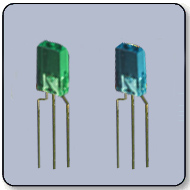 2mm x 5mm Rectangular Bicolor Green & Blue LED Diffused Cathode