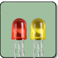 5mm Red & Yellow LED Straight PIN
