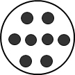 A black circle with many dots

AI-generated content may be incorrect.